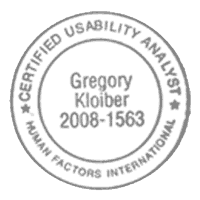 Certified Usability Analyst stamp